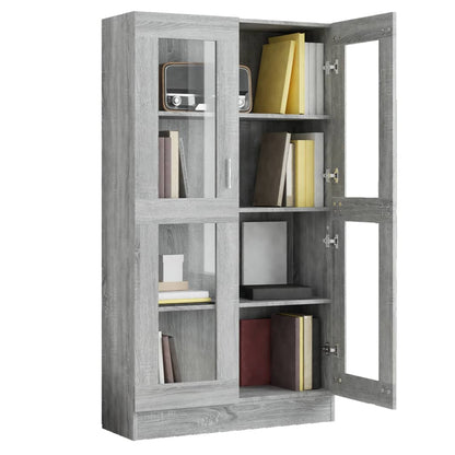 Mobile Vetrina Grigio Sonoma 82,5x30,5x150 cm Legno Multistrato | homemem39