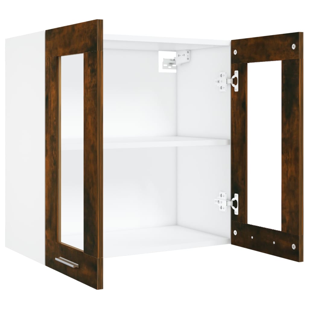 Pensile in Vetro “Lyon” Rovere Fumo 60x31x60 cm | homemem39