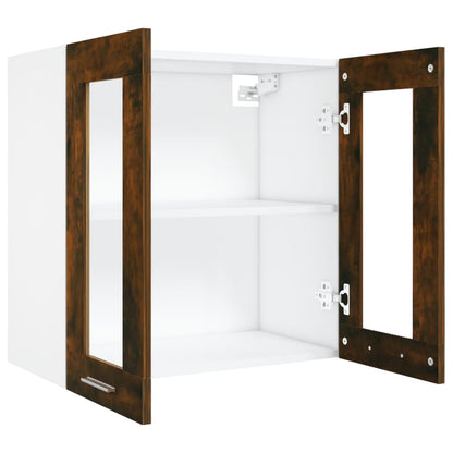 Pensile in Vetro “Lyon” Rovere Fumo 60x31x60 cm | homemem39