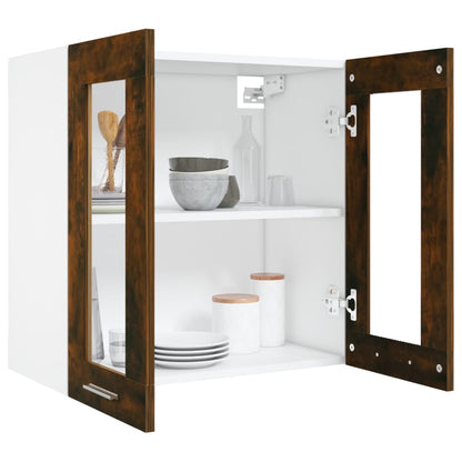 Pensile in Vetro “Lyon” Rovere Fumo 60x31x60 cm
