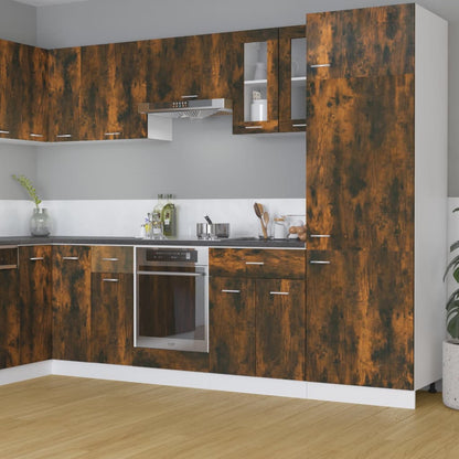Pensile in Vetro “Lyon” Rovere Fumo 60x31x60 cm