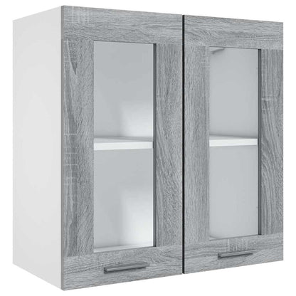 Pensile in Vetro “Lyon” Grigio Sonoma 60x31x60 cm