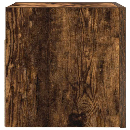 Armadietto TV Montato a Parete Rovere Fumo 30,5x30x30 cm - homemem39