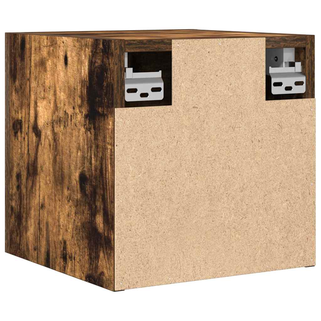 Armadietto TV Montato a Parete Rovere Fumo 30,5x30x30 cm - homemem39