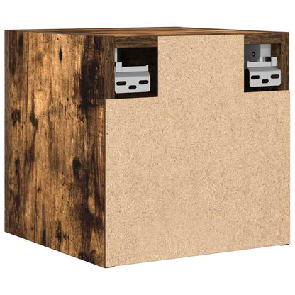 Armadietto TV Montato a Parete Rovere Fumo 30,5x30x30 cm - homemem39