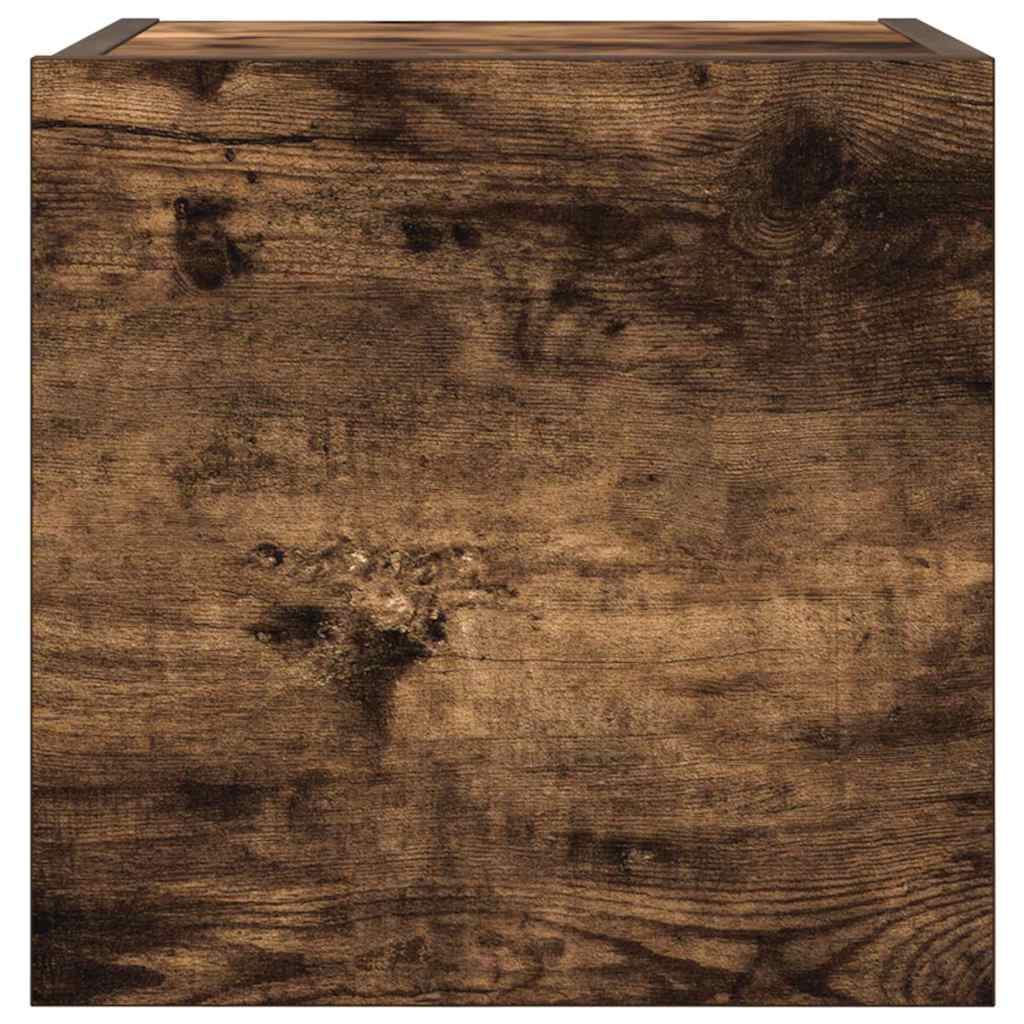 Armadietti TV Montati a Parete 2pz Rovere Fumo 30,5x30x30 cm