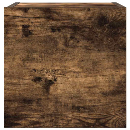 Armadietti TV Montati a Parete 2pz Rovere Fumo 30,5x30x30 cm