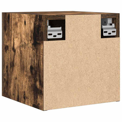 Armadietti TV Montati a Parete 2pz Rovere Fumo 30,5x30x30 cm