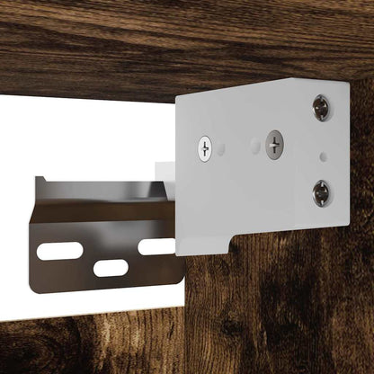 Armadietti TV Montati a Parete 2pz Rovere Fumo 30,5x30x30 cm