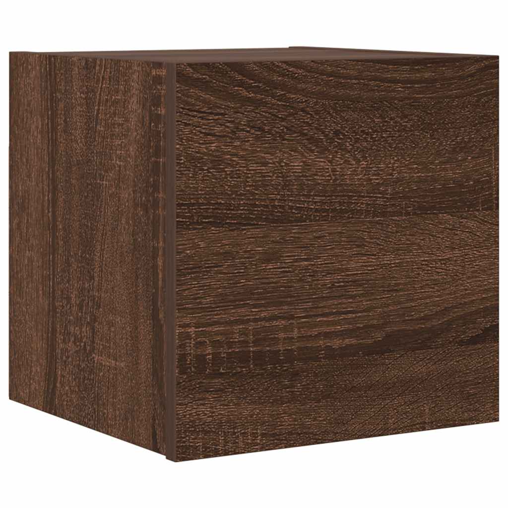 Armadietto TV Montato a Parete Rovere Marrone 30,5x30x30 cm - homemem39