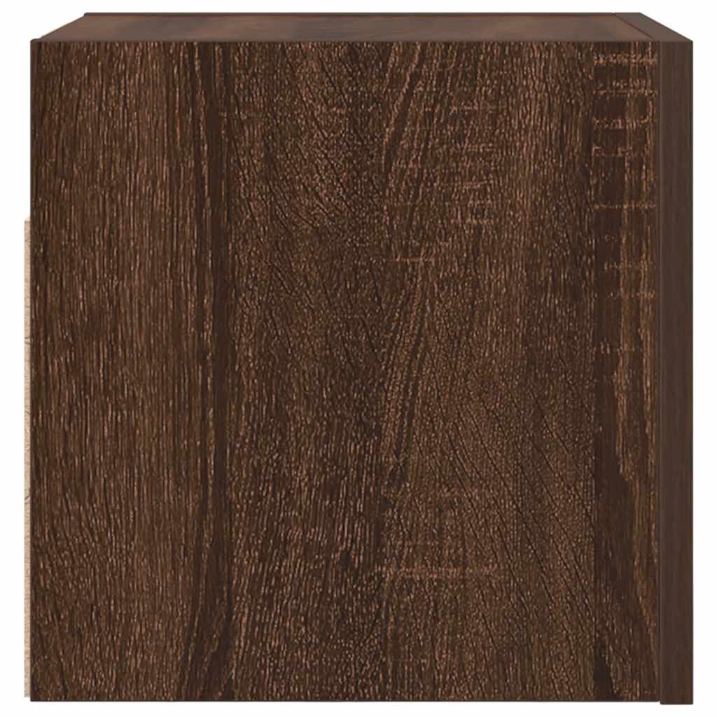 Armadietto TV Montato a Parete Rovere Marrone 30,5x30x30 cm - homemem39
