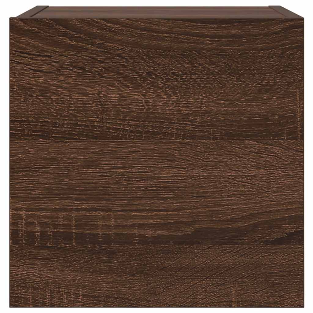 Armadietti TV Montati a Parete 2pz Rovere Marrone 30,5x30x30 cm