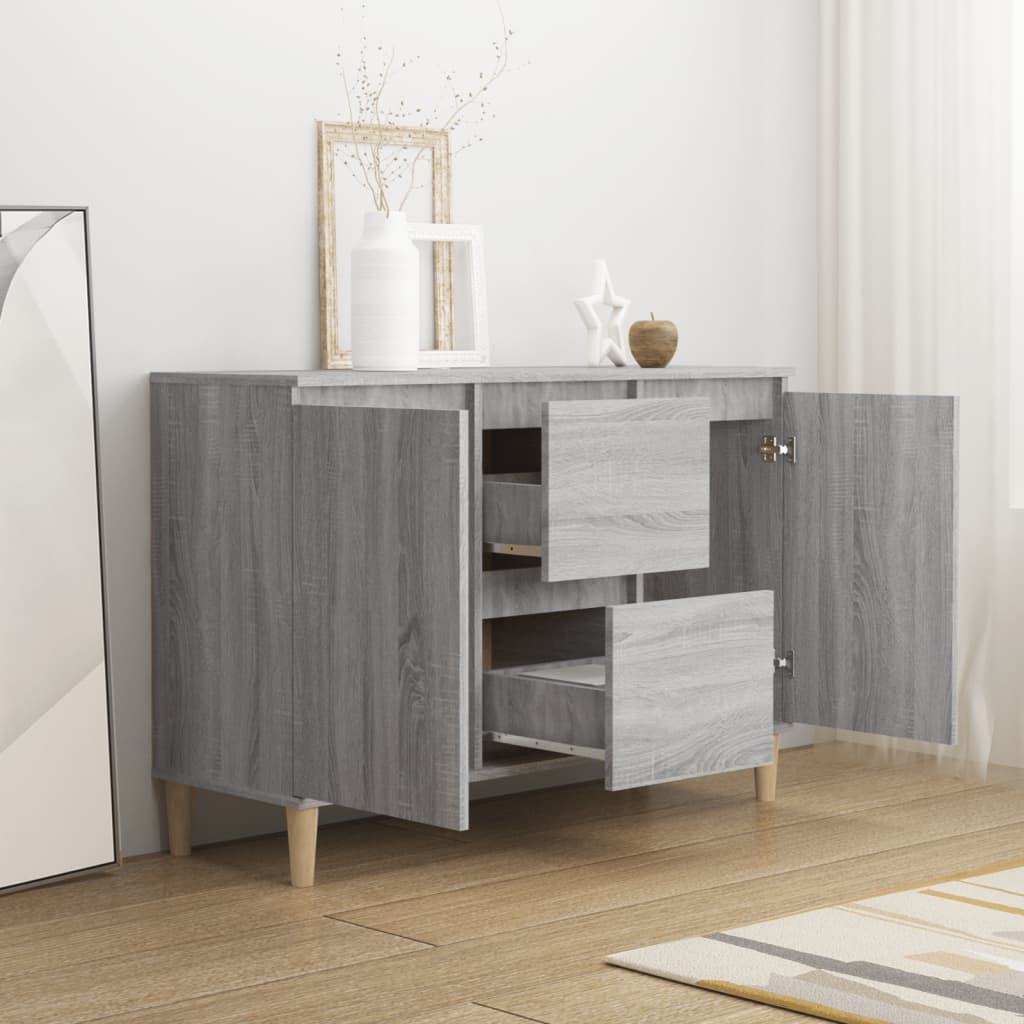 Credenza Grigio Sonoma 101x35x70 cm in Legno Ingegnerizzato - homemem39