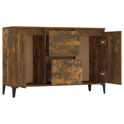 Credenza Rovere Fumo 102x35x70 cm in Legno Multistrato - homemem39