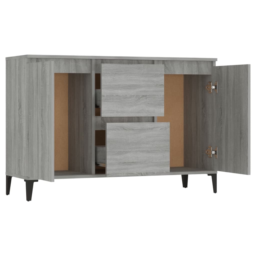 Credenza Grigio Sonoma 104x35x70 cm in Legno Multistrato