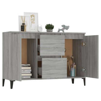 Credenza Grigio Sonoma 104x35x70 cm in Legno Multistrato