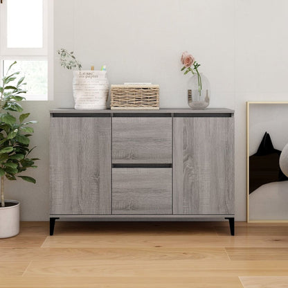 Credenza Grigio Sonoma 102x35x70 cm in Legno Multistrato - homemem39