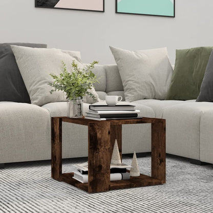 Tavolino da Salotto Rovere Fumo 40x40x43cm Legno Ingegnerizzato | homemem39
