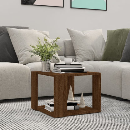 Tavolino Salotto Rovere Marrone 40x40x30cm Legno Ingegnerizzato | homemem39