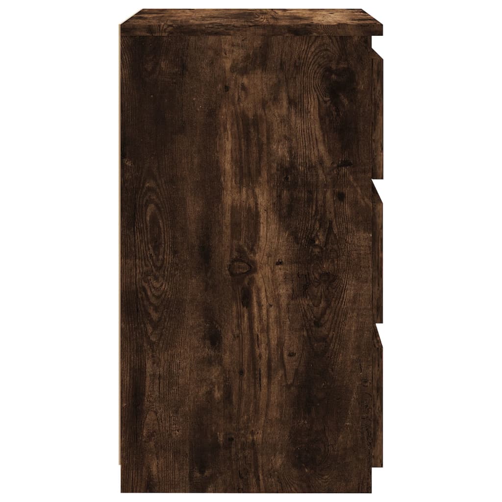 Comodino Rovere Fumo 40x35x62,5 cm in Legno Multistrato - homemem39