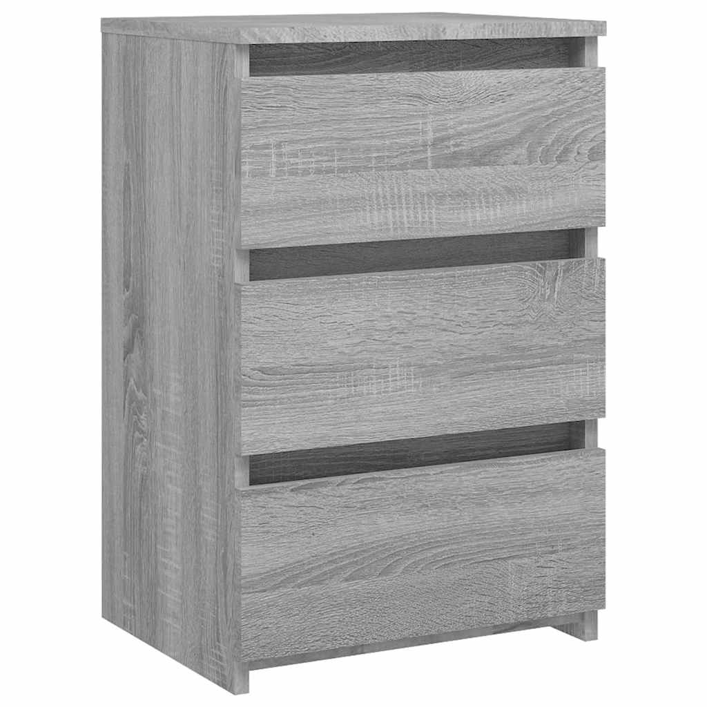 Comodino Grigio Sonoma 40x35x62,5 cm in Legno Multistrato | homemem39