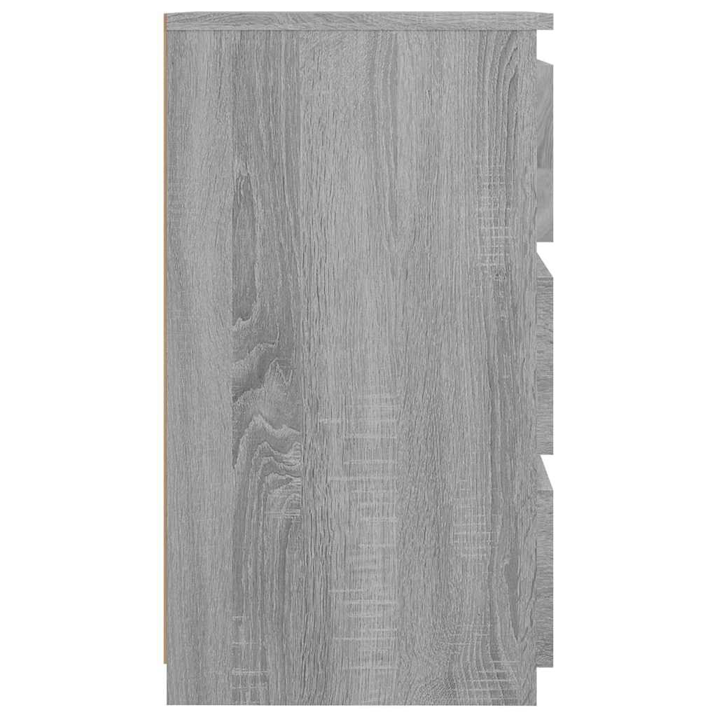 Comodino Grigio Sonoma 40x35x62,5 cm in Legno Multistrato | homemem39