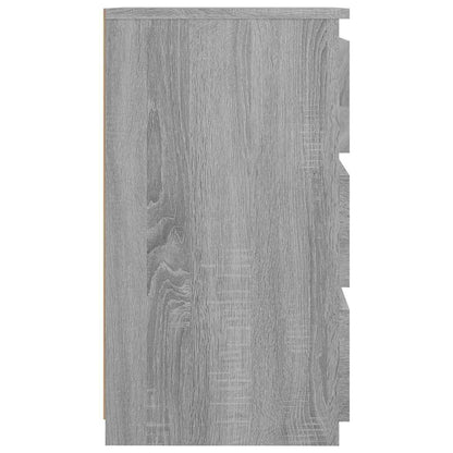 Comodino Grigio Sonoma 40x35x62,5 cm in Legno Multistrato | homemem39