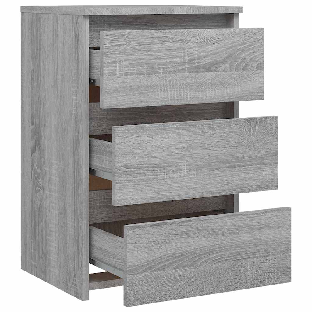 Comodino Grigio Sonoma 40x35x62,5 cm in Legno Multistrato | homemem39