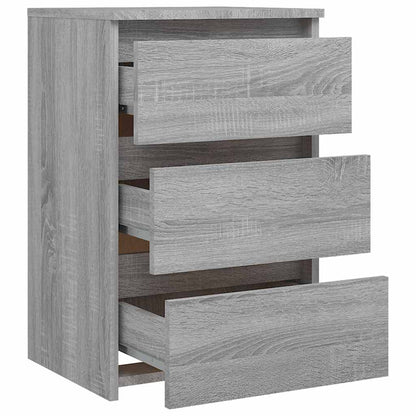 Comodino Grigio Sonoma 40x35x62,5 cm in Legno Multistrato | homemem39