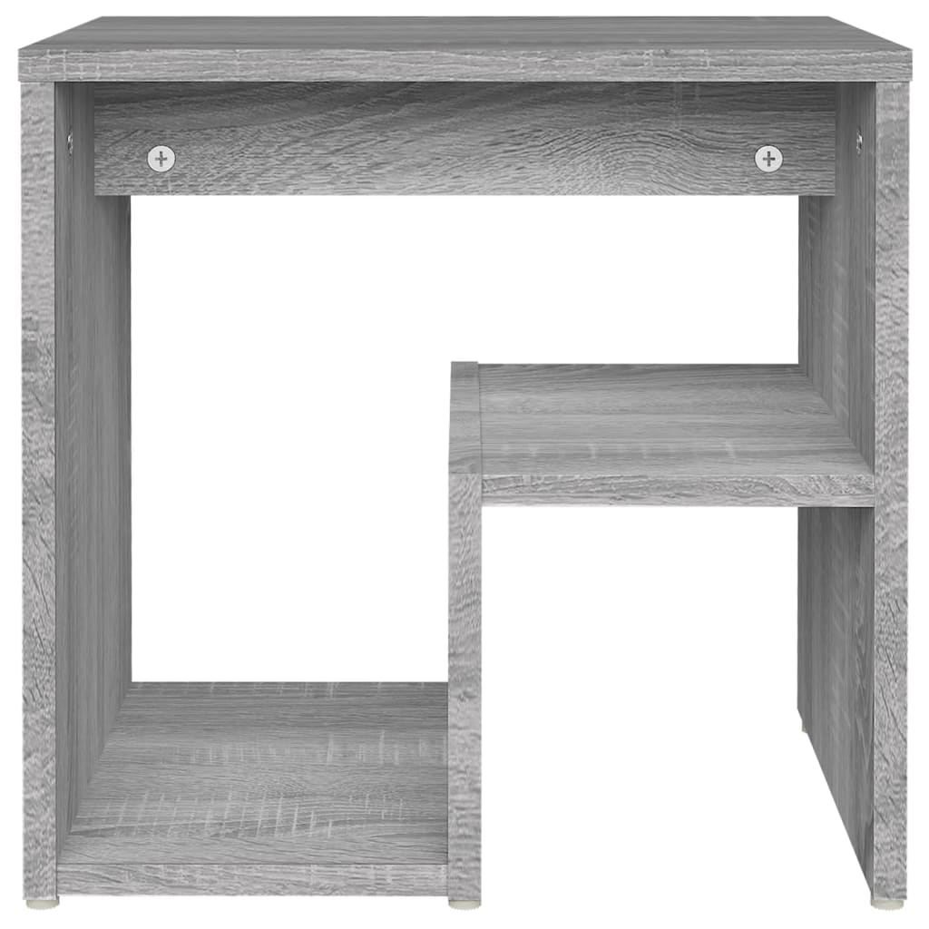 Comodino Grigio Sonoma 40x30x40 cm in Legno Multistrato - homemem39