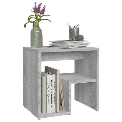 Comodini Grigio Sonoma 2 pz 40x30x40 cm in Legno Multistrato - homemem39