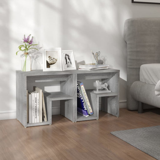 Comodini Grigio Sonoma 2 pz 40x30x40 cm in Legno Multistrato - homemem39