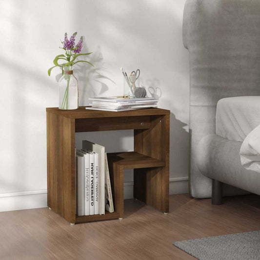 Comodino Rovere Marrone 40x30x40 cm in Legno Multistrato | homemem39