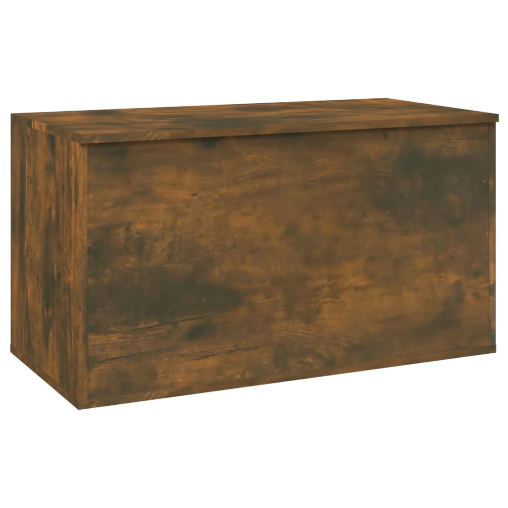 Cassapanca Rovere Fumo 84x42x46 cm in Legno Ingegnerizzato - homemem39