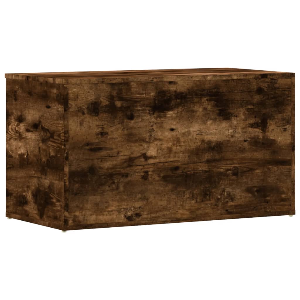 Cassapanca Rovere Fumo 84x42x46 cm in Legno Ingegnerizzato - homemem39