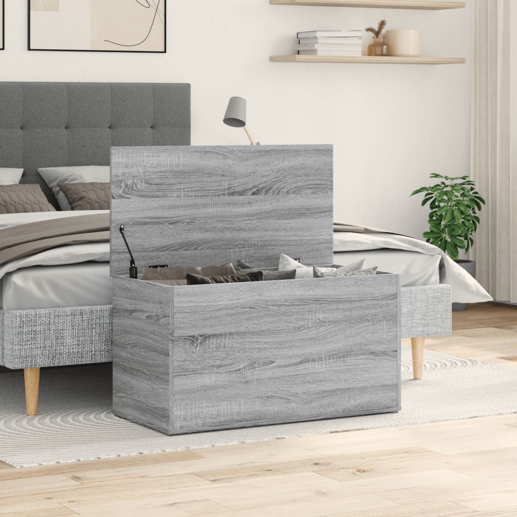 Cassapanca Grigio Sonoma 84x42x46 cm in Legno Ingegnerizzato - homemem39