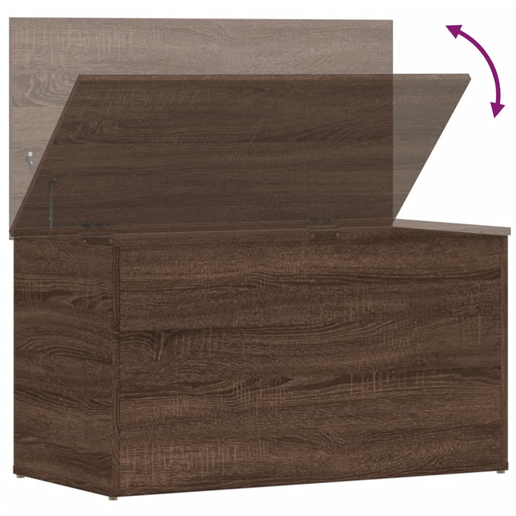 Cassapanca Rovere Marrone 84x42x46 cm in Legno Ingegnerizzato - homemem39