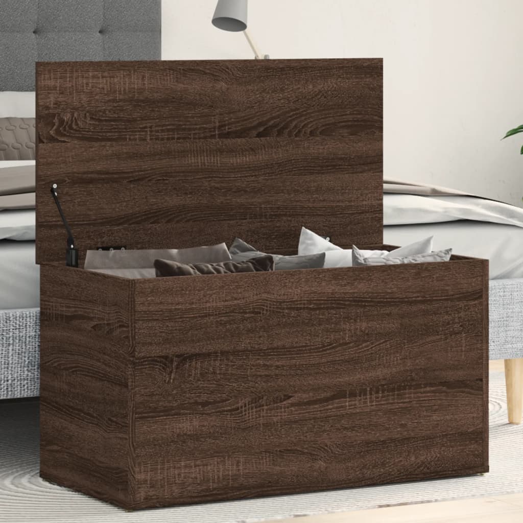 Cassapanca Rovere Marrone 84x42x46 cm in Legno Ingegnerizzato - homemem39