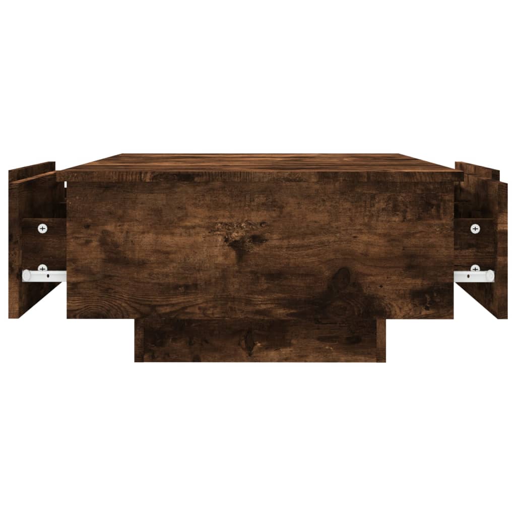 Tavolino da Salotto Rovere Fumo 90x60x31 cm Legno Multistrato | homemem39