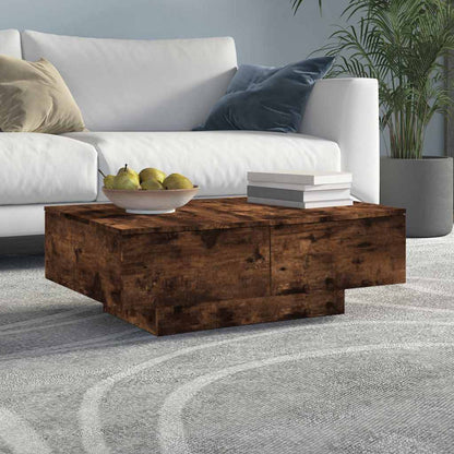 Tavolino da Salotto Rovere Fumo 90x60x31 cm Legno Multistrato