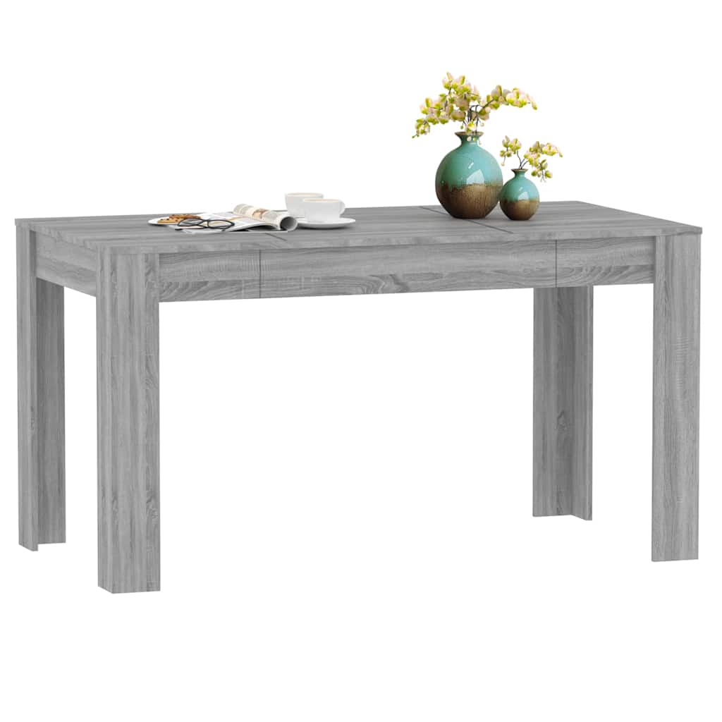 Tavolo da Pranzo Grigio Sonoma 140x74,5x76 cm Legno Multistrato | homemem39
