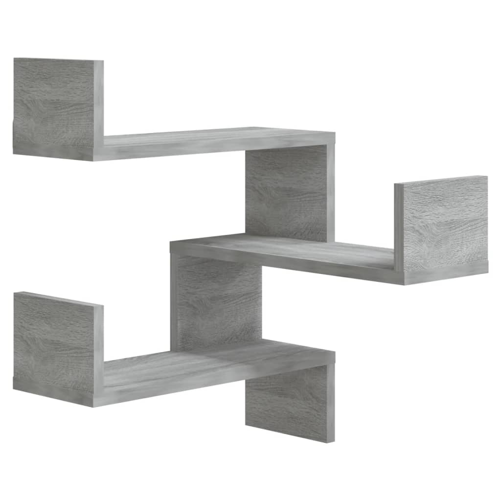 Scaffale Parete Angolo Grigio Sonoma 40x40x50cm Multistrato | homemem39