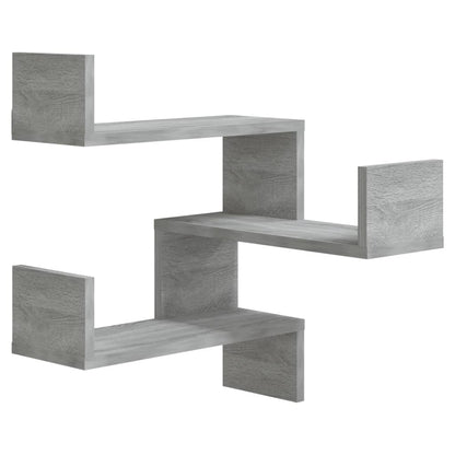 Scaffale Parete Angolo Grigio Sonoma 40x40x50cm Multistrato | homemem39