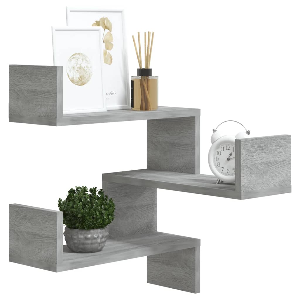 Scaffale Parete Angolo Grigio Sonoma 40x40x50cm Multistrato | homemem39