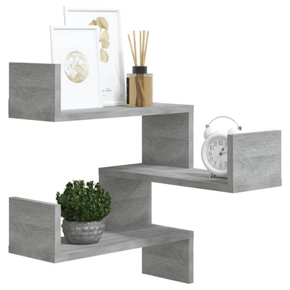 Scaffale Parete Angolo Grigio Sonoma 40x40x50cm Multistrato | homemem39