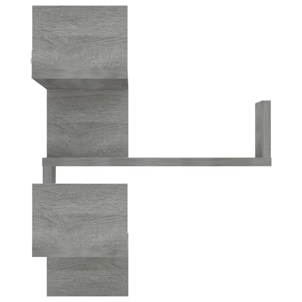 Scaffale Parete Angolo 2pz Grigio Sonoma 40x40x50cm Multistrato | homemem39