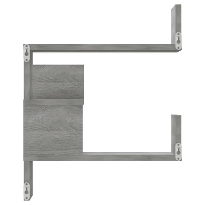 Scaffale Parete Angolo 2pz Grigio Sonoma 40x40x50cm Multistrato | homemem39