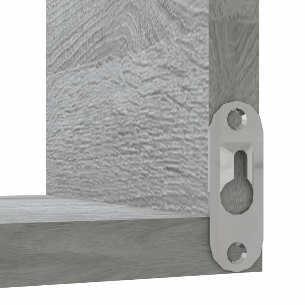 Scaffale Parete Angolo 2pz Grigio Sonoma 40x40x50cm Multistrato | homemem39