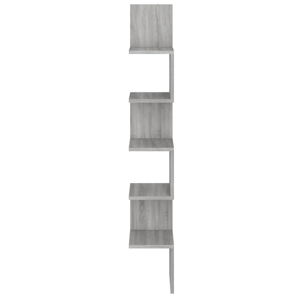 Mensola Angolare Grigio Sonoma 20x20x127,5 cm Truciolato | homemem39