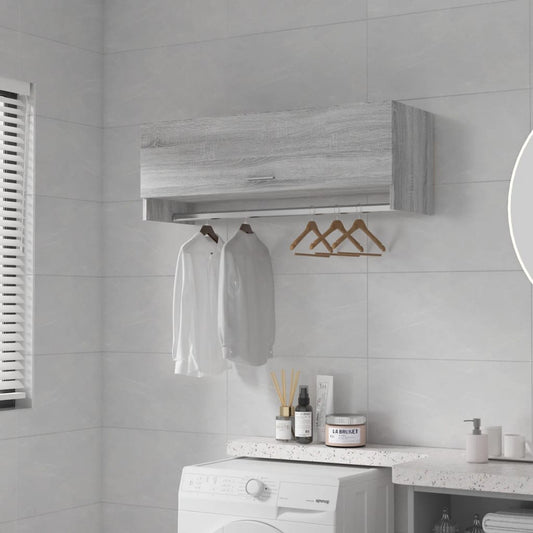 Armadio Grigio Sonoma 100x32,5x35 cm in Legno Ingegnerizzato - homemem39